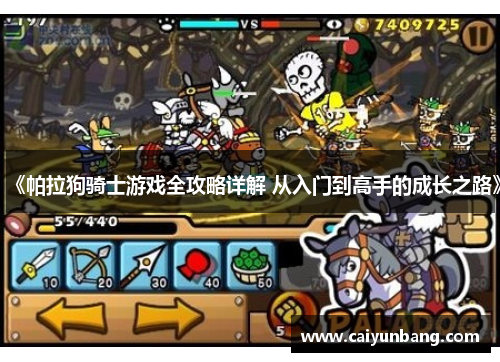 《帕拉狗骑士游戏全攻略详解 从入门到高手的成长之路》